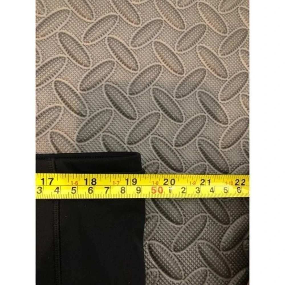 Lululemon Fast and Free Crop Leggings Womens 20 Black High Rise Pocket Nulux